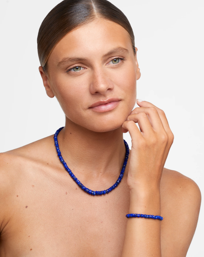 Aurora Lapis Fancy Cut Necklace (Refurbished)